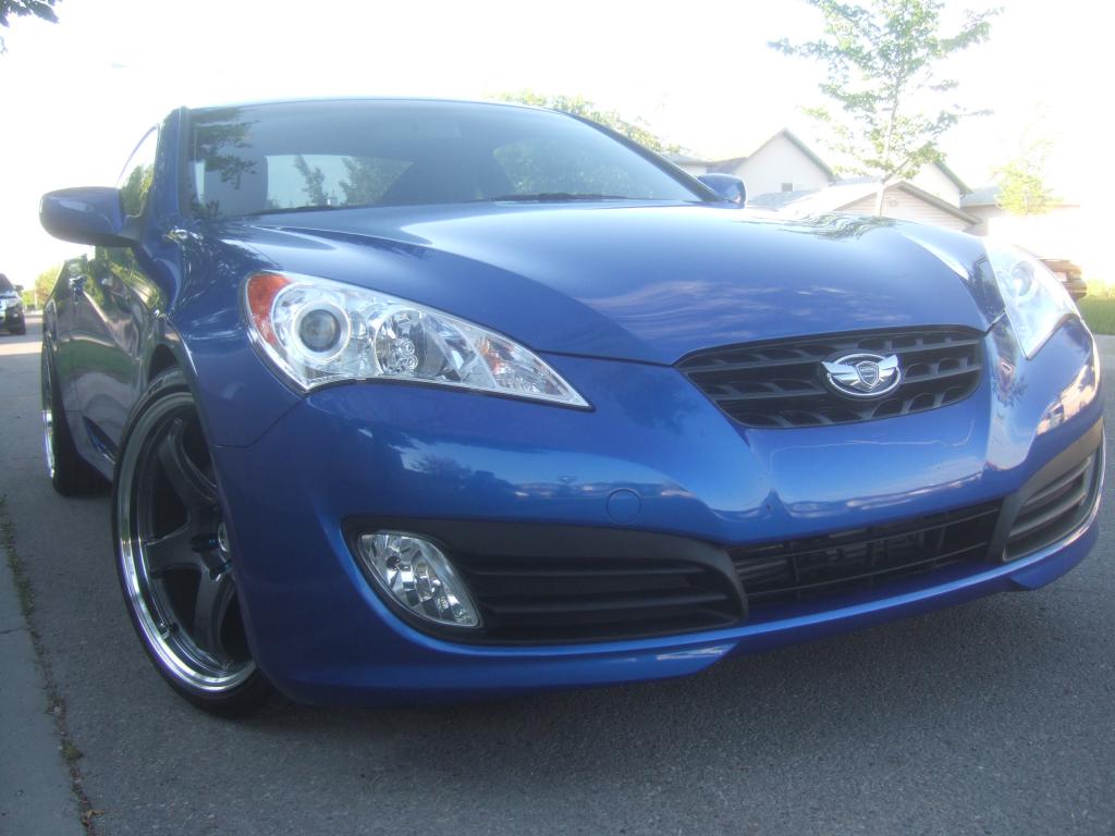 photo 2 Hyundai Genesis Coupe custom wheels Rays G-Games 99b 19x9.5, ET +22, tire size 245/35 R19. 19x10.5 ET+22 275/35 R19
