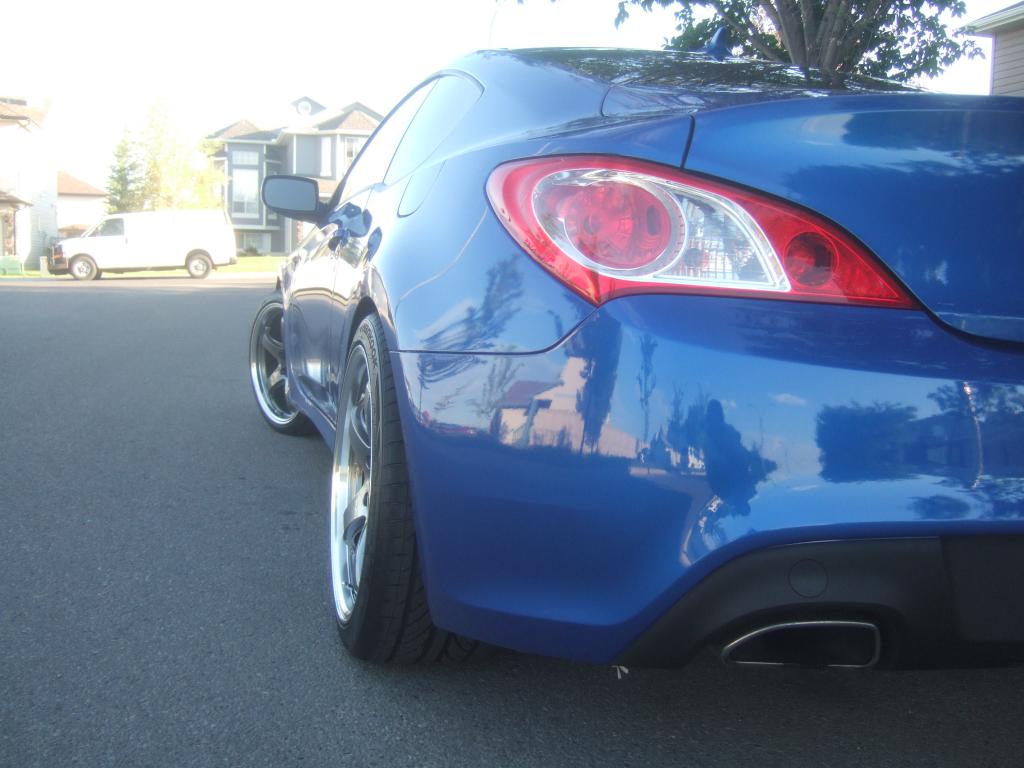 photo 3 Hyundai Genesis Coupe custom wheels Rays G-Games 99b 19x9.5, ET +22, tire size 245/35 R19. 19x10.5 ET+22 275/35 R19