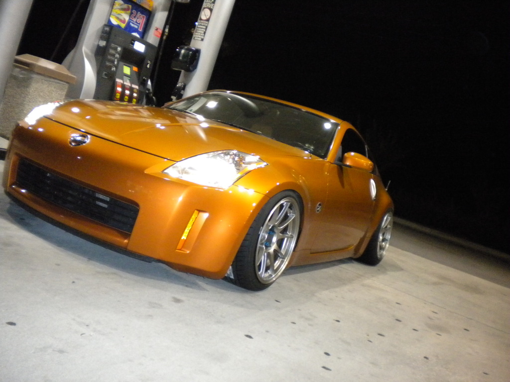 photo 8 Nissan 350Z custom wheels Weds TC105N 18x10.5, ET +12, tire size 255/35 R18. 18x10.5 ET-8 265/35 R18