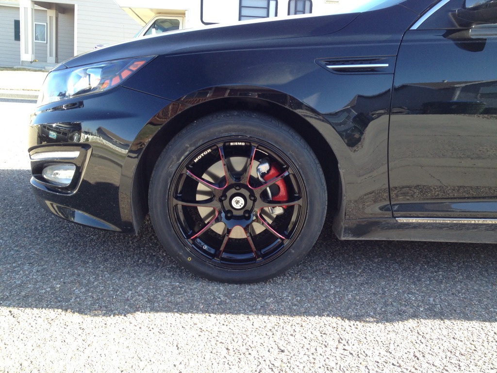 photo 1 Kia Optima custom wheels Konig Illusion Red 18x8.0, ET , tire size 245/40 R18. x ET 