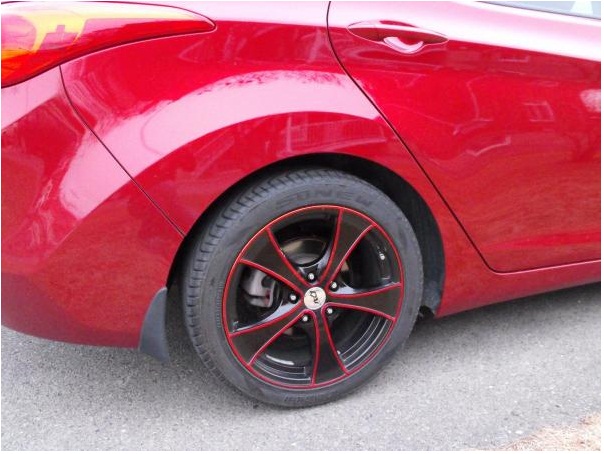 photo 1 Hyundai Elantra custom wheels Dai Red Baron 17x7.0, ET +42, tire size 215/45 R17. x ET