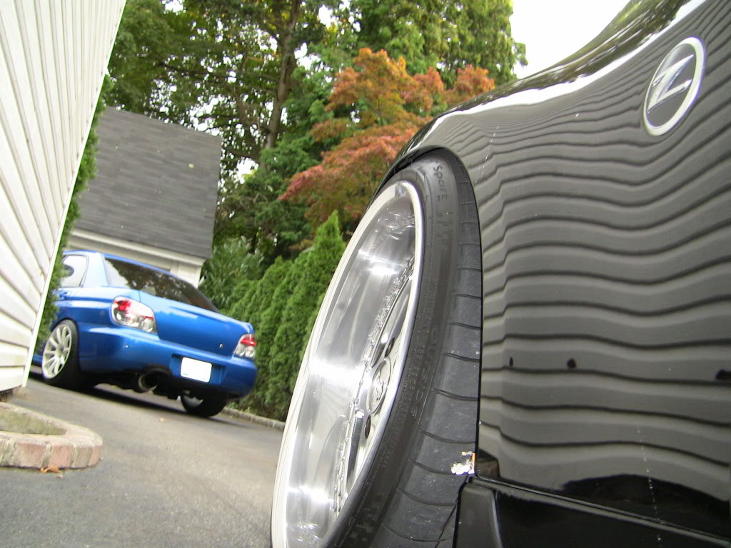photo 18 Nissan 350Z custom wheels Work Equip 19x10.0, ET -5, tire size 235/35 R19. 19x11.0 ET-5 255/35 R19