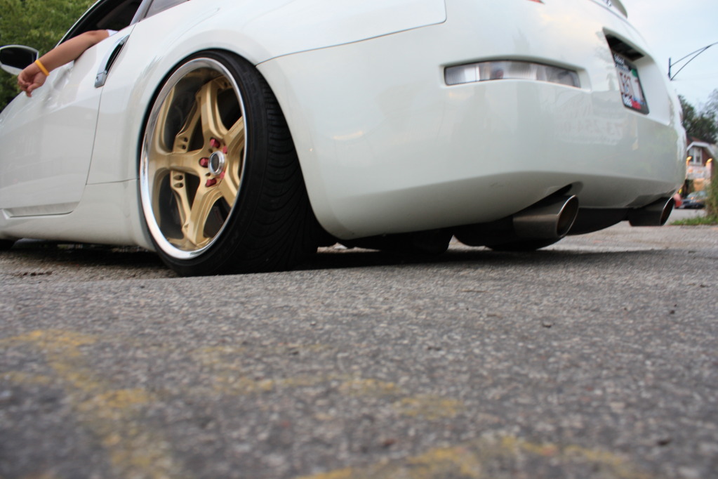 photo 5 Nissan 350Z custom wheels Rays Engineering Volk Racing GT-S 19x9.5, ET +14, tire size 235/35 R19. 19x10.5 ET-7 245/35 R19