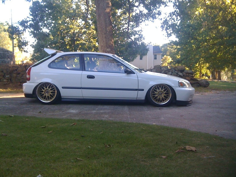 photo 2 Honda Civic custom wheels Work VS-XX 17x8.0, ET +22, tire size 205/40 R17. 17x9.0 ET+34 