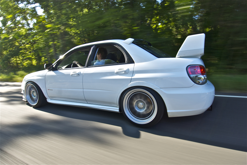 photo 2 Subaru Impreza WRX STi custom wheels Enkei NT03+M 18x9.5, ET +22, tire size 235/40 R18. x ET 