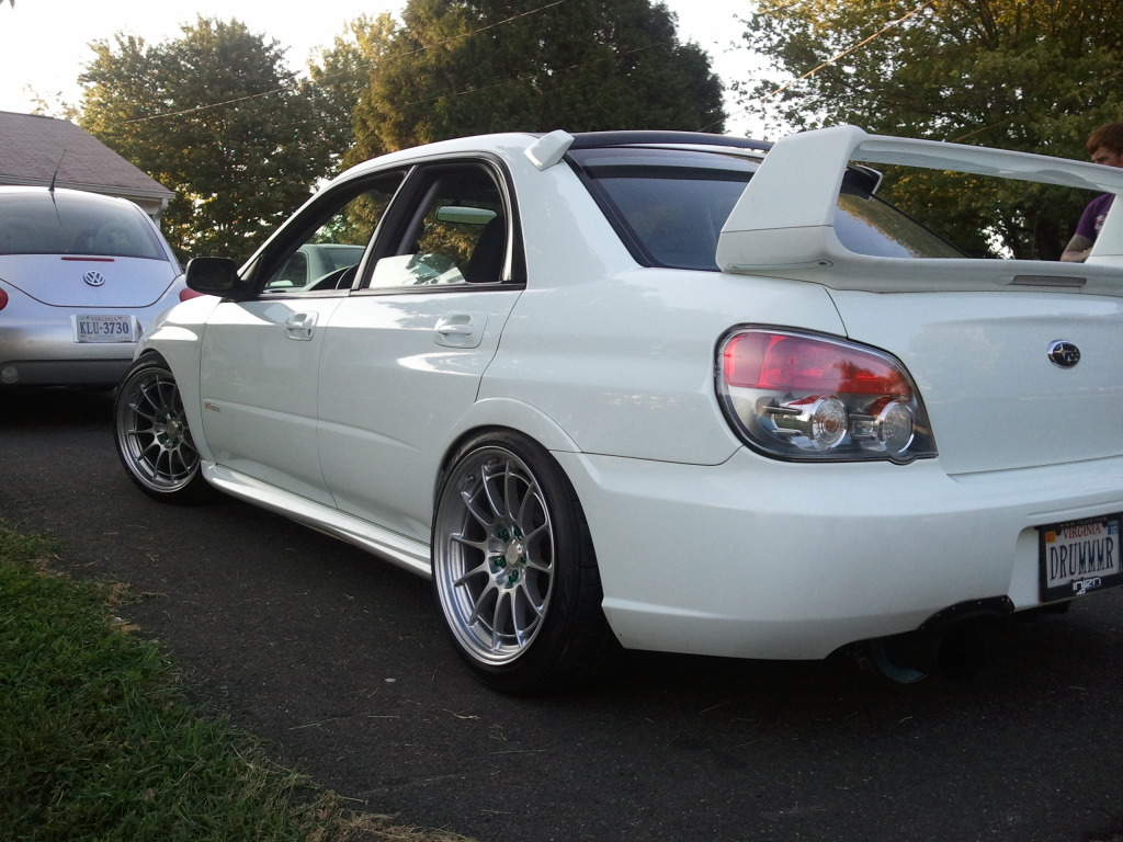 photo 8 Subaru Impreza WRX STi custom wheels Enkei NT03+M 18x9.5, ET +22, tire size 235/40 R18. x ET 