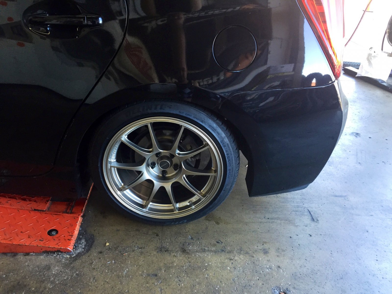photo 1 Toyota Prius custom wheels WedsSport TC105N 17x9.0, ET +35, tire size 215/45 R17. x ET
