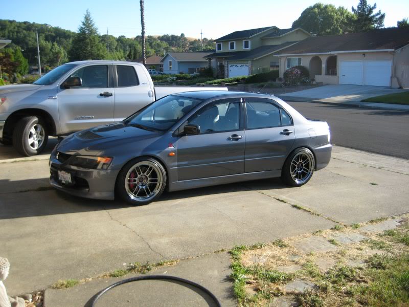 photo 2 Mitsubishi Lancer Evolution custom wheels Enkei RPF1 18x9.5, ET +15, tire size 235/40 R18. x ET