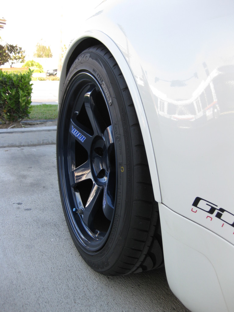 photo 4 Nissan 350Z custom wheels Rays Engineering TE37 18x9.5, ET +12, tire size 265/35 R18. 18x10.5 ET+15 285/35 R18