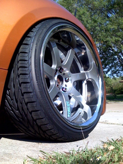 photo 4 Nissan 350Z custom wheels Rays Engineering Gram Lights 57S-Pro 19x9.5, ET 0, tire size 225/35 R19. 19x10.0 ET-25 235/35 R19