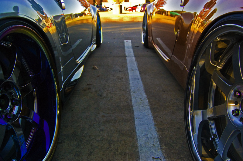 photo 8 Nissan 350Z custom wheels Rays Engineering Gram Lights 57S-Pro 19x9.5, ET 0, tire size 225/35 R19. 19x10.0 ET-25 235/35 R19