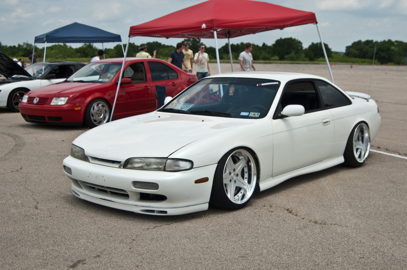 photo 2 Nissan S14 custom wheels Work Euroline SL 18x9.0, ET +1, tire size 215/35 R18. 18x10.0 ET-15 225/40 R18