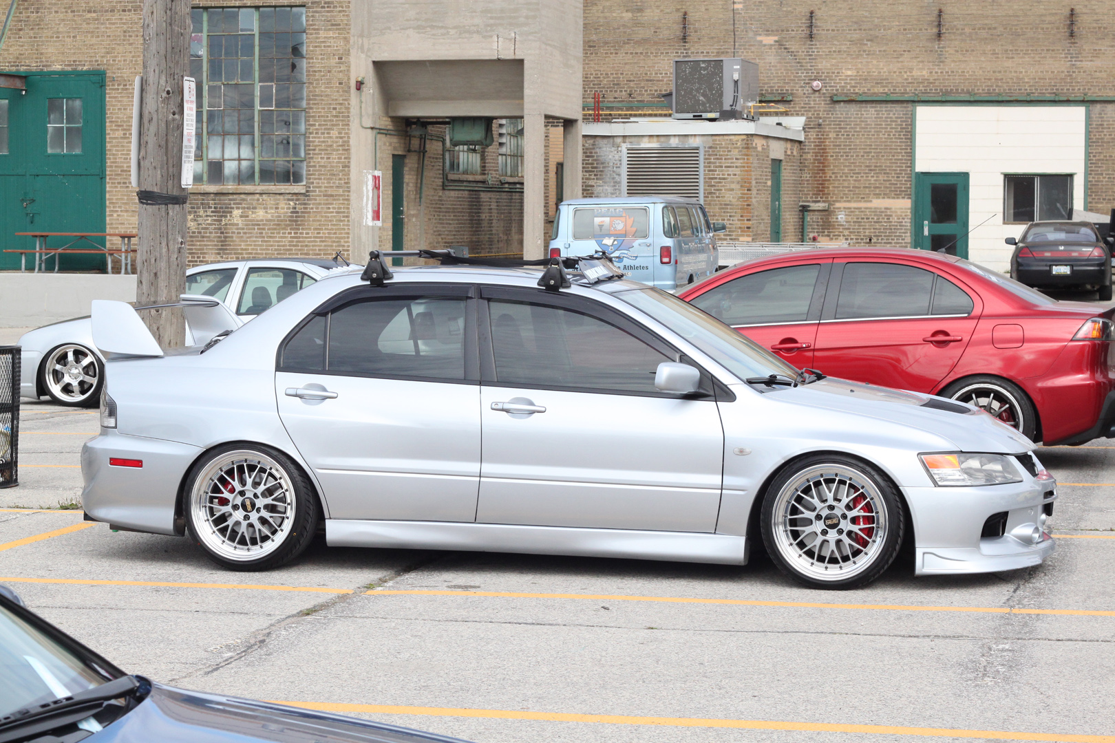 photo 19 Mitsubishi Lancer Evolution custom wheels BBS LM 18x9.0, ET +5, tire size 215/35 R18. x ET 
