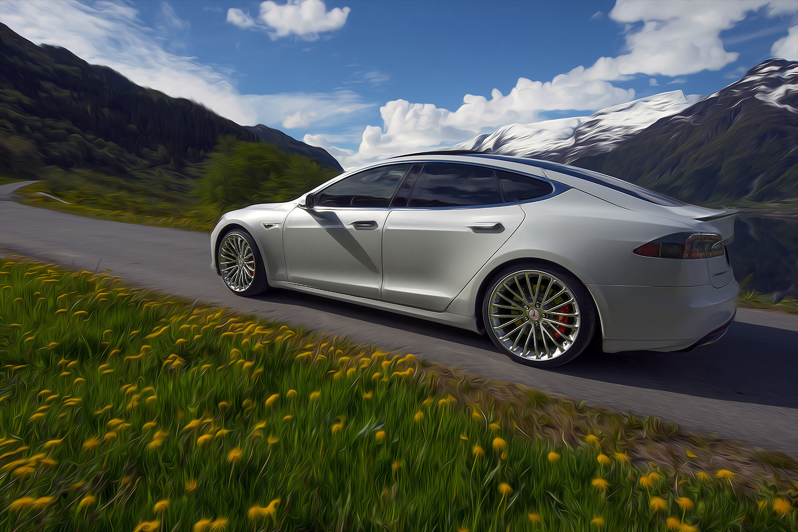 photo 2 Tesla Model S custom wheels Breyton LS 21x9.0, ET +35, tire size 245/35 R21. x ET