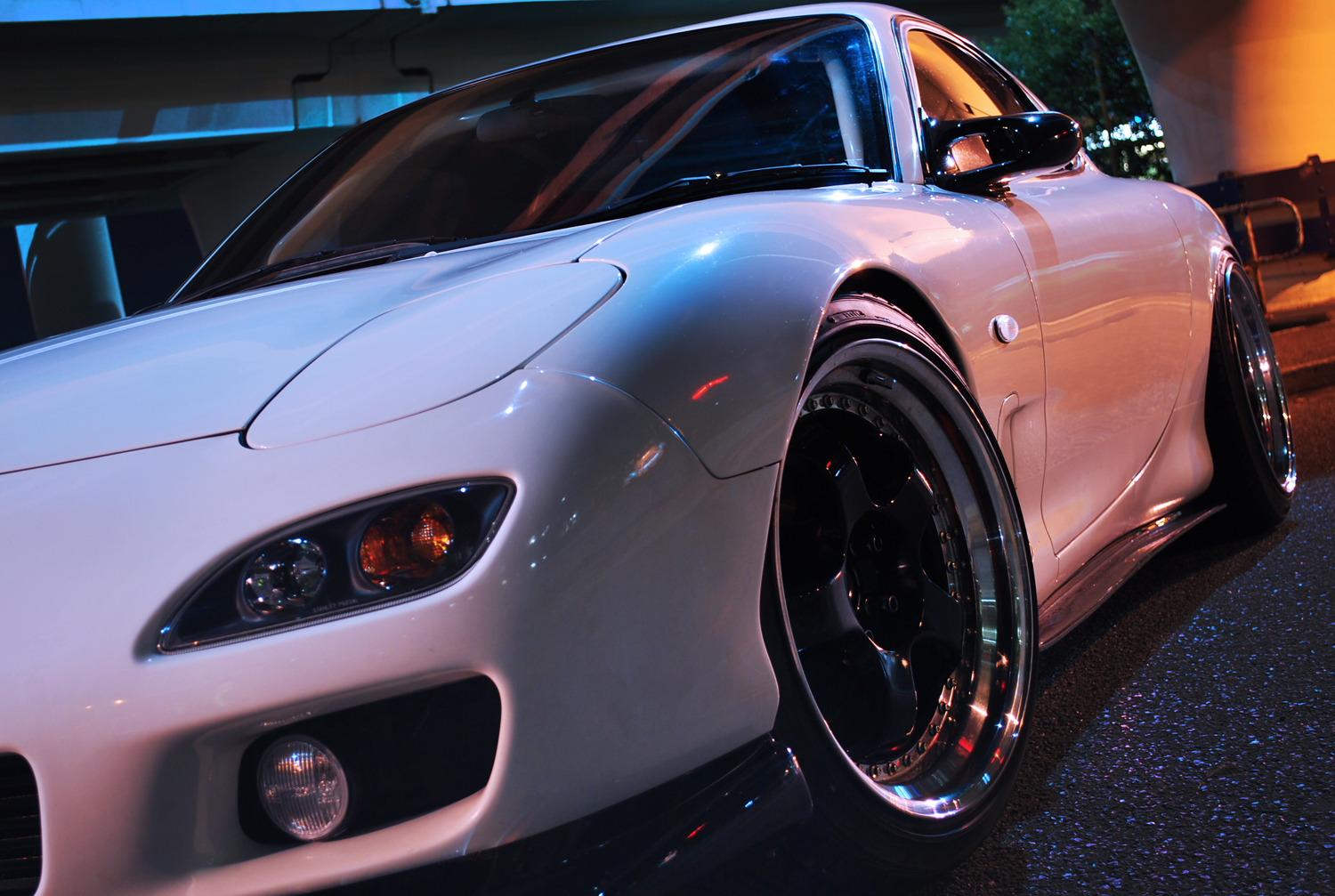 photo 2 Mazda RX-7 custom wheels WORK Meister 18x9.5, ET +7, tire size 235/40 R18. 18x11.5 ET+16 265/35 R18