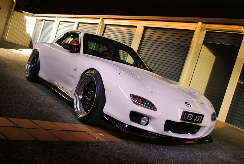 photo 7 Mazda RX-7 custom wheels WORK Meister 18x9.5, ET +7, tire size 235/40 R18. 18x11.5 ET+16 265/35 R18