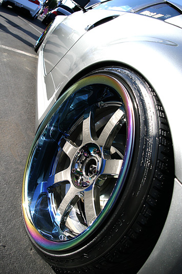 photo 5 Nissan 350Z custom wheels Rays Engineering Gram Lights 57S Pro 19x9.5, ET +10, tire size 235/35 R19. 19x10.0 ET-15 