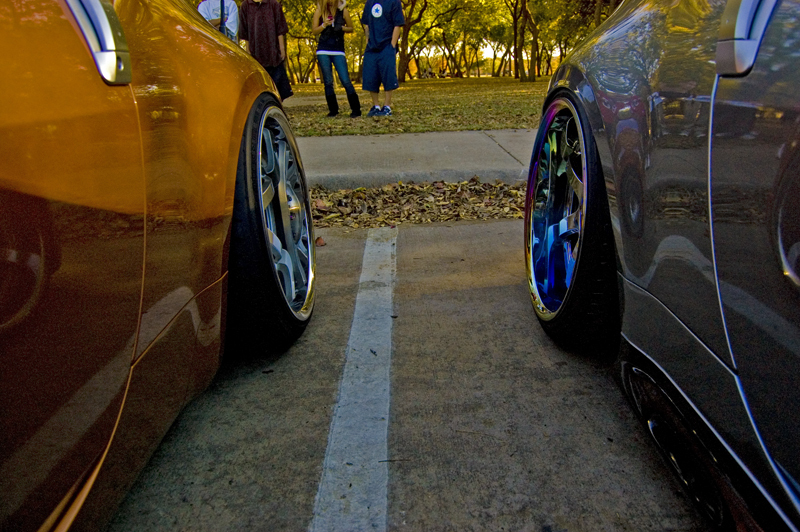 photo 2 Nissan 350Z custom wheels Rays Engineering Gram Lights 57S-Pro 19x9.5, ET -6, tire size 215/35 R19. 19x10.0 ET-15 235/35 R19
