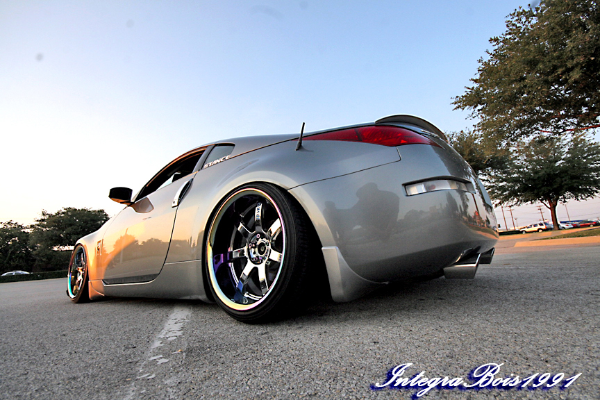 photo 6 Nissan 350Z custom wheels Rays Engineering Gram Lights 57S-Pro 19x9.5, ET -6, tire size 215/35 R19. 19x10.0 ET-15 235/35 R19