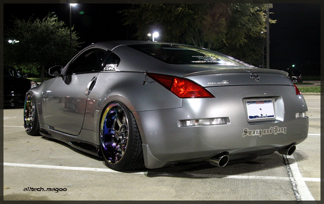 photo 10 Nissan 350Z custom wheels Rays Engineering Gram Lights 57S-Pro 19x9.5, ET -6, tire size 215/35 R19. 19x10.0 ET-15 235/35 R19