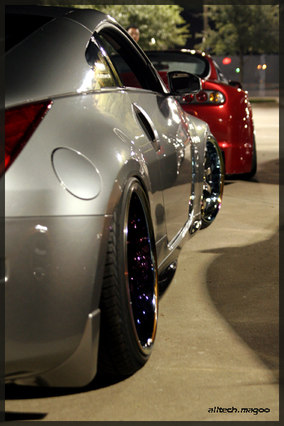 photo 11 Nissan 350Z custom wheels Rays Engineering Gram Lights 57S-Pro 19x9.5, ET -6, tire size 215/35 R19. 19x10.0 ET-15 235/35 R19