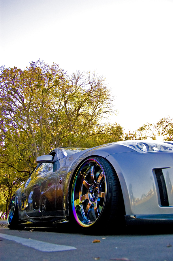photo 17 Nissan 350Z custom wheels Rays Engineering Gram Lights 57S-Pro 19x9.5, ET -6, tire size 215/35 R19. 19x10.0 ET-15 235/35 R19