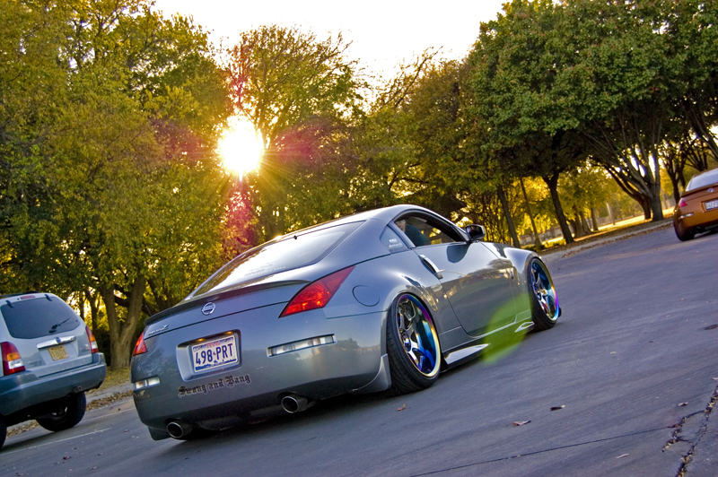 photo 19 Nissan 350Z custom wheels Rays Engineering Gram Lights 57S-Pro 19x9.5, ET -6, tire size 215/35 R19. 19x10.0 ET-15 235/35 R19