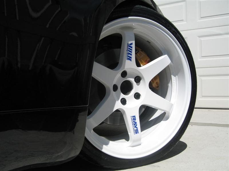 photo 5 Nissan 350Z custom wheels Rays Engineering Volk Racing TE37 19x9.5, ET +9, tire size 265/30 R19. 19x10.5 ET+12 275/30 R19