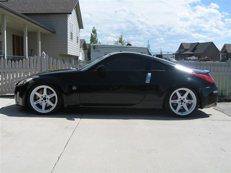 photo 7 Nissan 350Z custom wheels Rays Engineering Volk Racing TE37 19x9.5, ET +9, tire size 265/30 R19. 19x10.5 ET+12 275/30 R19