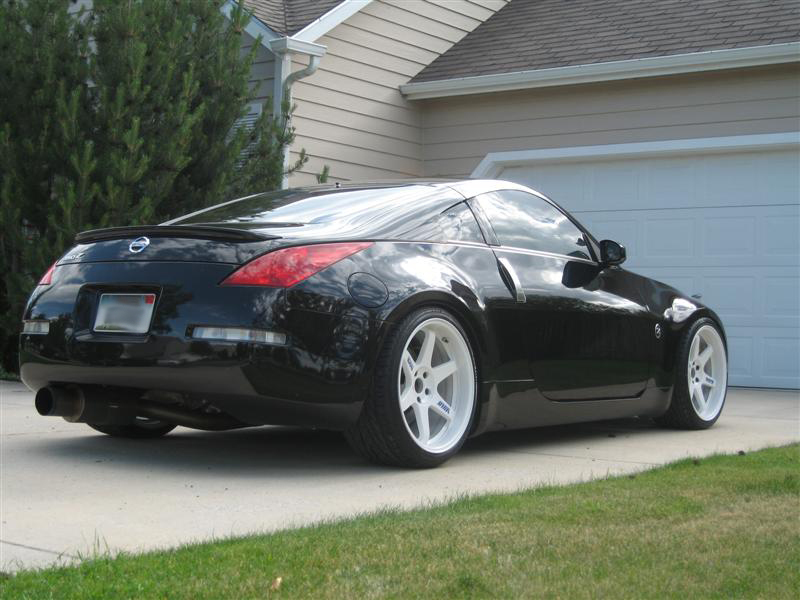 photo 9 Nissan 350Z custom wheels Rays Engineering Volk Racing TE37 19x9.5, ET +9, tire size 265/30 R19. 19x10.5 ET+12 275/30 R19
