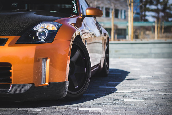photo 5 Nissan 350Z custom wheels Rota P45R 18x9.5, ET +20, tire size 245/40 R18. x ET 275/40 R