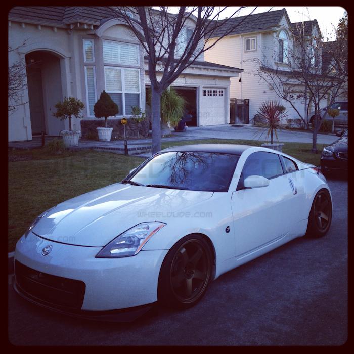 photo 1 Nissan 350Z custom wheels Rota P45F 19x9.0, ET , tire size 245/35 R19. 19x10.0 ET 275/35 R19