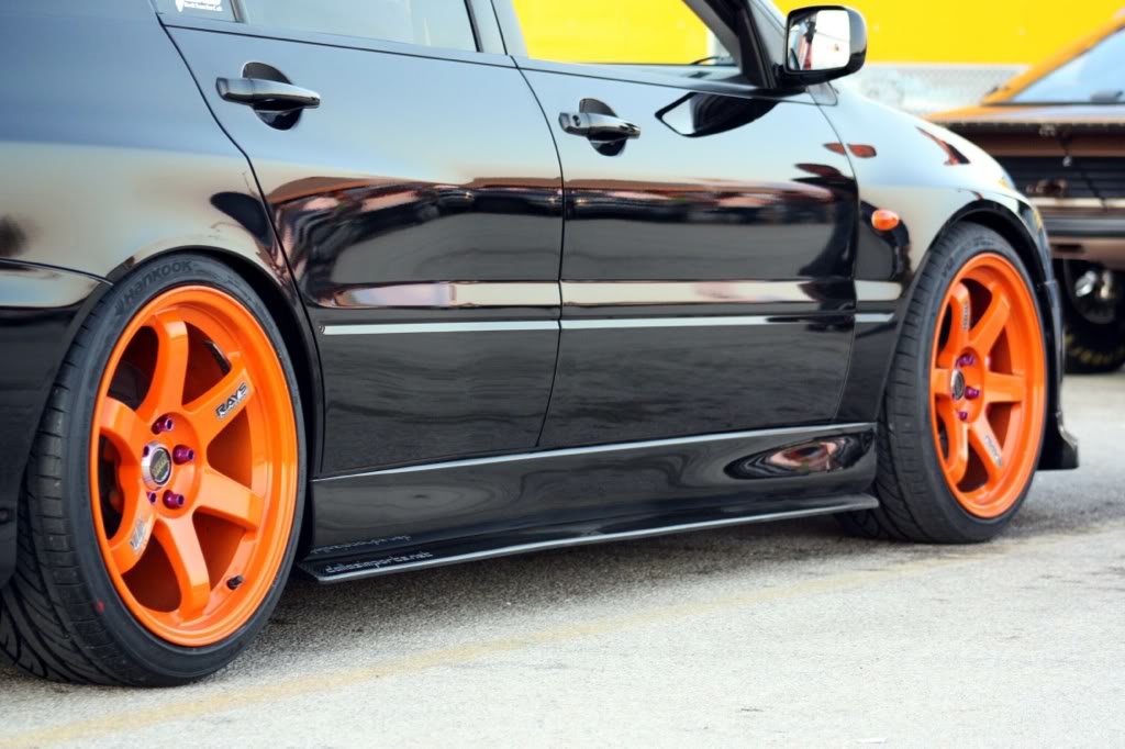 photo 1 Mitsubishi Lancer Evolution custom wheels Volk Rays 18x9.5, ET +22, tire size 245/35 R18. x ET