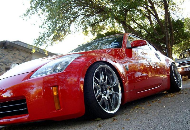 photo 2 Nissan 350Z custom wheels Rays Engineering Volk Racing GT-V 19x9.5, ET +4, tire size 215/35 R19. 19x10.5 ET-15 235/35 R19