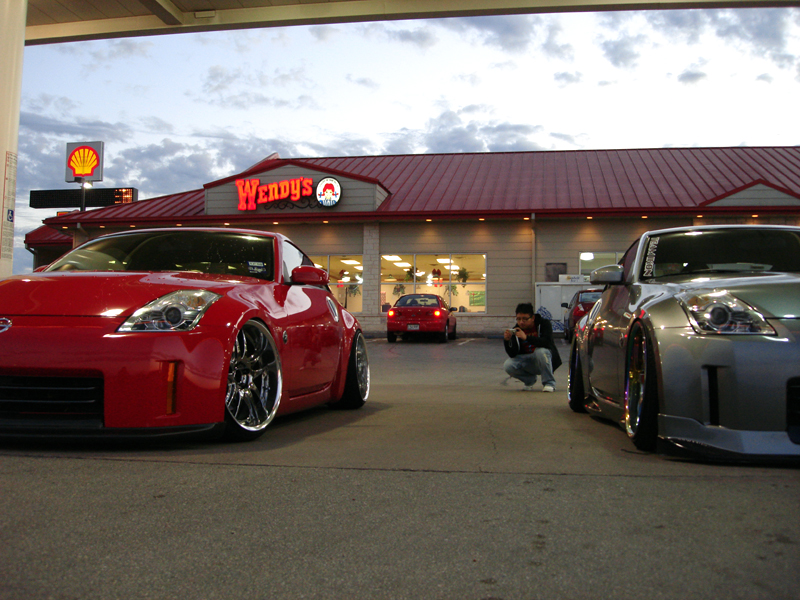 photo 4 Nissan 350Z custom wheels Rays Engineering Volk Racing GT-V 19x9.5, ET +4, tire size 215/35 R19. 19x10.5 ET-15 235/35 R19