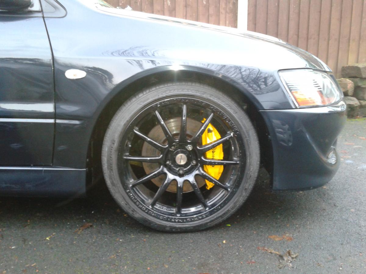 photo 2 Mitsubishi Lancer Evolution custom wheels Team Dynamic Pro Race 1.2 18x8.0, ET +30, tire size 235/45 R18. x ET