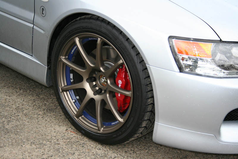 photo 2 Mitsubishi Lancer Evolution custom wheels Wedsport SA70 18x9.0, ET +32, tire size 245/45 R18. x ET 