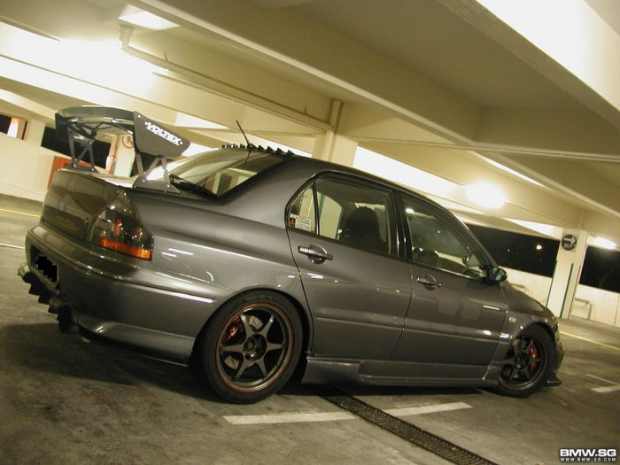photo 3 Mitsubishi Lancer Evolution custom wheels Buddy Club QF 17x8.5, ET +30, tire size X R17. x ET