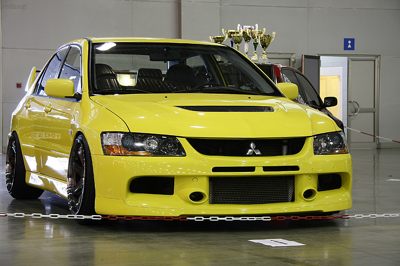 photo 2 Mitsubishi Lancer Evolution custom wheels Volk TE37SL 18x10.5, ET +15, tire size X R18. x ET 