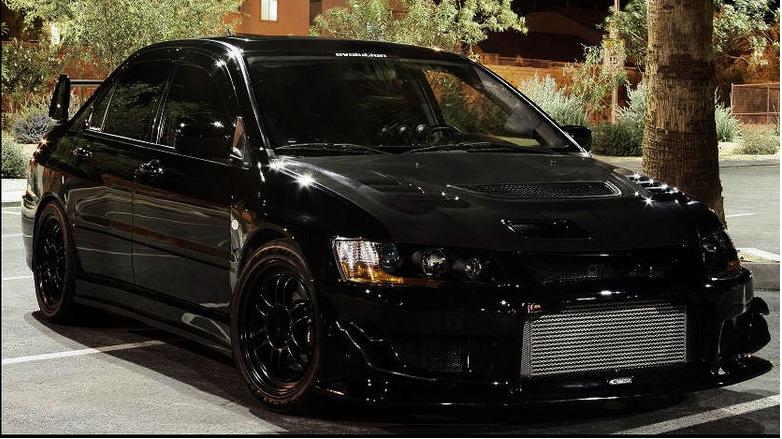 photo 1 Mitsubishi Lancer Evolution custom wheels Enkei RPF1 17x8.5, ET +30, tire size 255/40 R17. x ET 