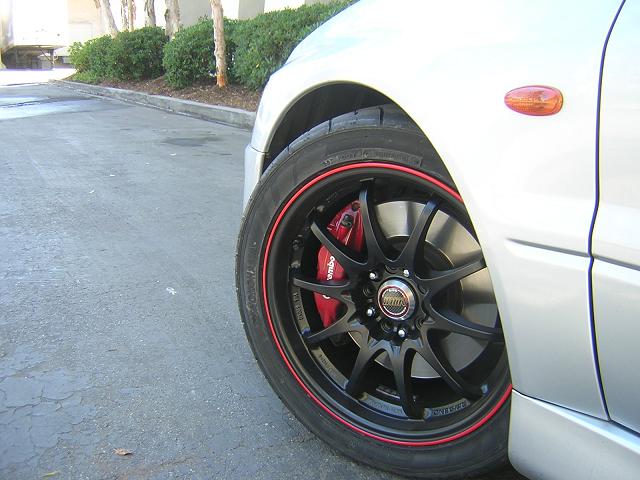 photo 2 Mitsubishi Lancer Evolution custom wheels Volk Racing CE28N 17x9.0, ET +35, tire size 255/40 R17. x ET