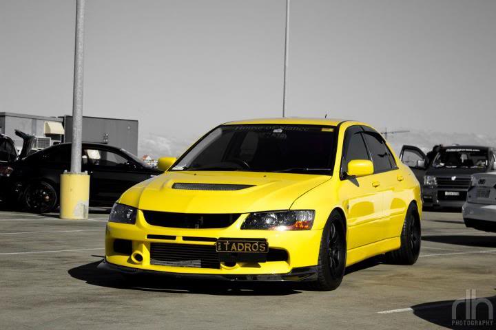 photo 1 Mitsubishi Lancer Evolution custom wheels Volk Rays 57 Gainer 18x9.5, ET +22, tire size 245/40 R18. x ET