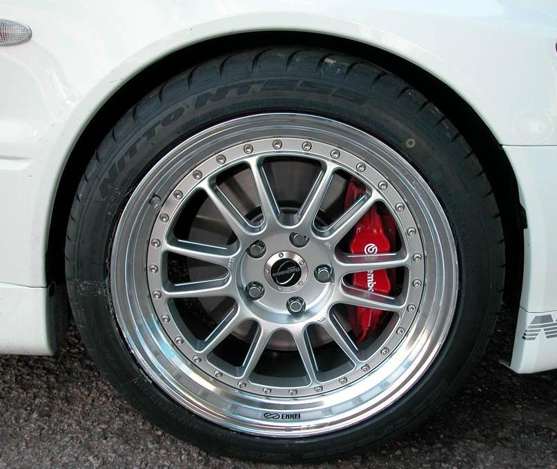 photo 5 Mitsubishi Lancer Evolution custom wheels Enkei RPF1 18x9.0, ET +18, tire size 245/40 R18. x ET
