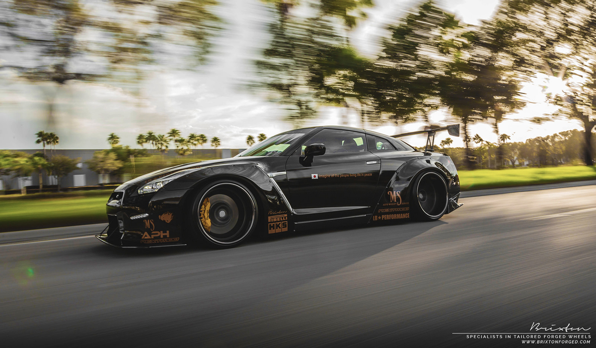 photo 7 Nissan GT-R custom wheels Brixton R25 21x12.0, ET , tire size X R21. 21x13.5 ET 