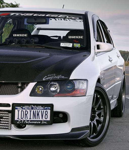 photo 4 Mitsubishi Lancer Evolution custom wheels Volk CE28N 18x9.5, ET +28, tire size X R18. 18x9.5 ET+34 