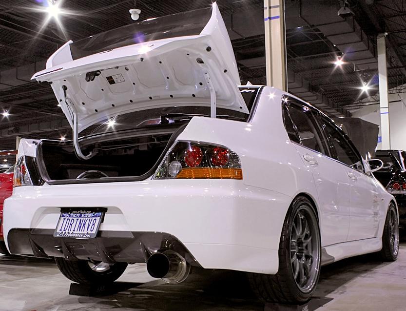 photo 2 Mitsubishi Lancer Evolution custom wheels Volk CE28N 18x9.5, ET +28, tire size X R18. 18x9.5 ET+34 