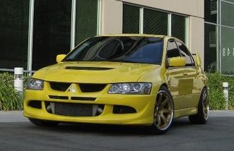 photo 1 Mitsubishi Lancer Evolution custom wheels GP Sport Gravity Gullflame 18x9.5, ET +15, tire size 235/40 R18. x ET 