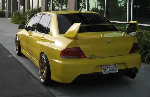 photo 2 Mitsubishi Lancer Evolution custom wheels GP Sport Gravity Gullflame 18x9.5, ET +15, tire size 235/40 R18. x ET 