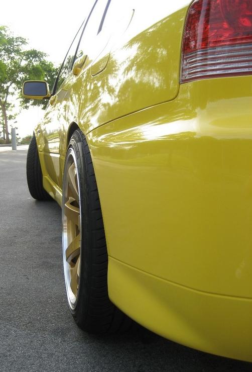 photo 4 Mitsubishi Lancer Evolution custom wheels GP Sport Gravity Gullflame 18x9.5, ET +15, tire size 235/40 R18. x ET 