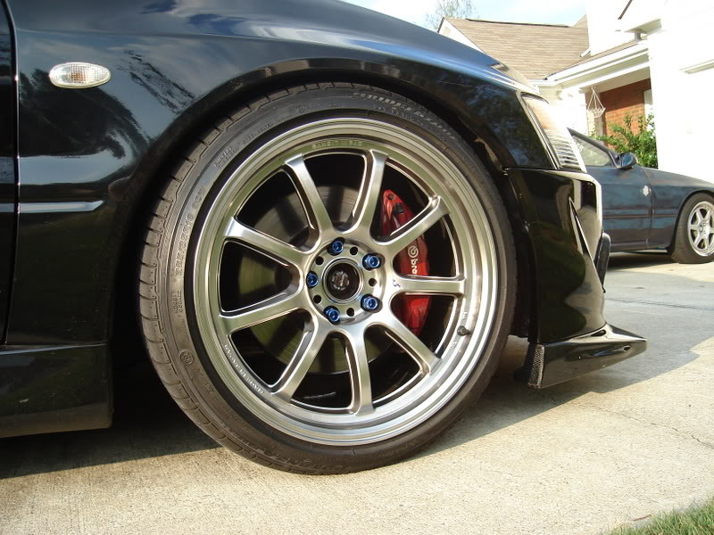 photo 6 Mitsubishi Lancer Evolution custom wheels Gram Lights Optimise 18x9.5, ET +22, tire size 255/35 R18. x ET 